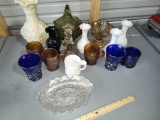 Imperial Glass, Vase, Covered Candy, Carnival, Mugs,