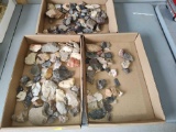 3 Flats of Rocks, Flint, Stones All Labeled