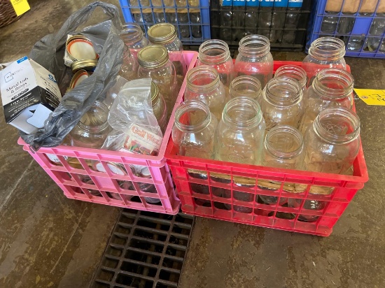 (2) Crates of Canning Jars