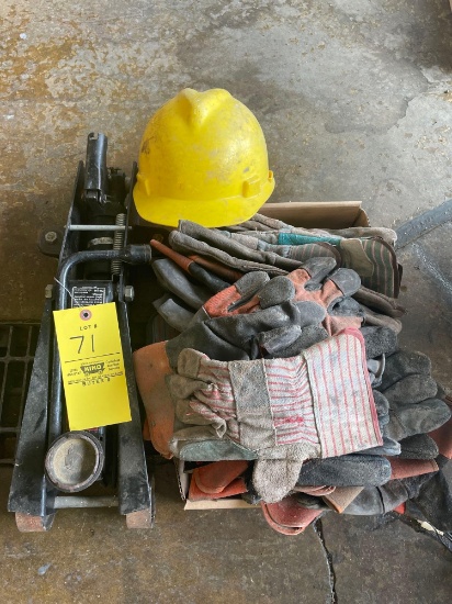 Floor Jack, Box of Work Gloves