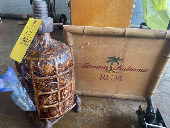 Wrapped Carboy Dispenser, Tommy Bahama Decor