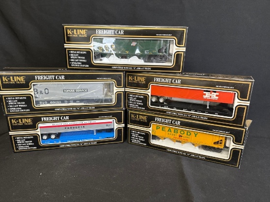 K Line Freight cars, flat cars (5)