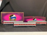 MTH Gulf Mobile & Ohio Scale 70? ABS Sleeper/ Diner & Observation Car