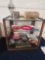 Display Case w/ Coca Cola Items, Dodge Brothers Book,Philson & Electrolux Banks