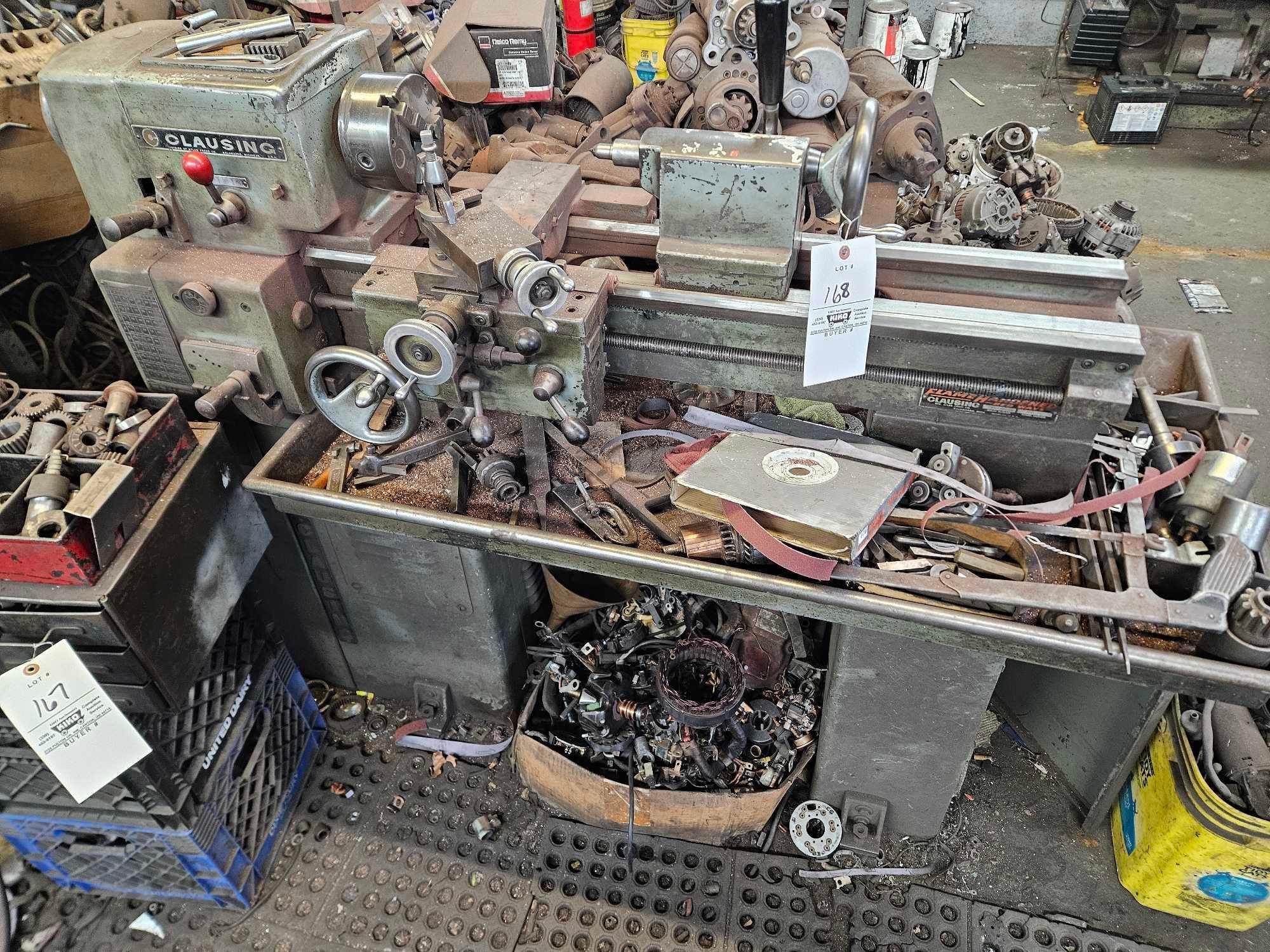 Clausing metal lathe with hardware Proxibid