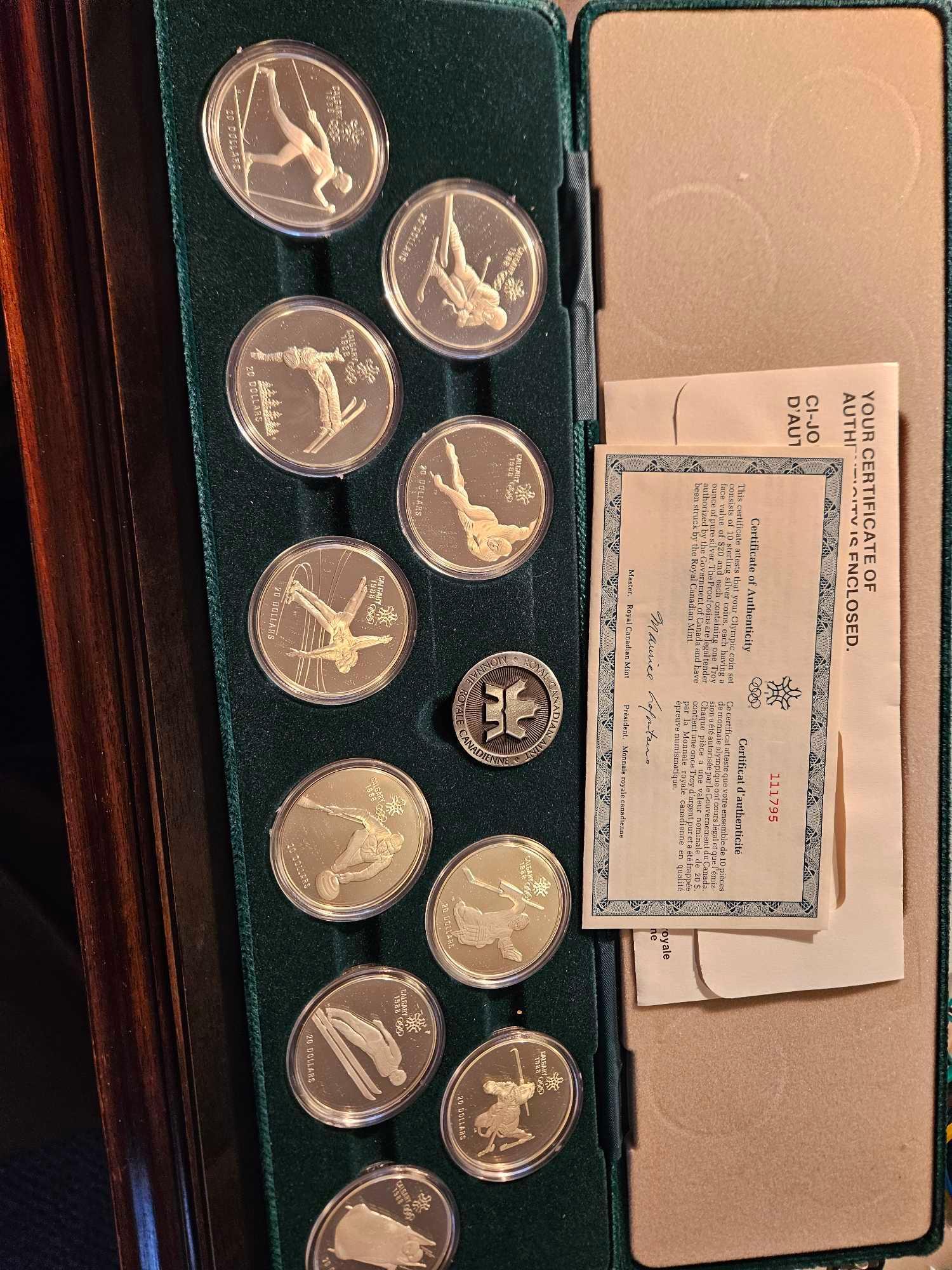 Set of 10 Royal Canadian mint 1988 Olympic 1 oz | Proxibid