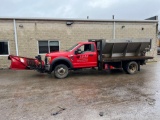 2017 Ford F-550 Super Duty XL Flatbed Truck with Salt Dogg Spreader Box