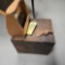 Safe with key, mallets, carpenters box