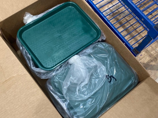 Box Full Of Green Trays