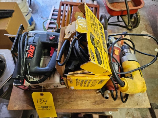 Skil Saw, Dewalt Random Orbit Sander, Dewalt Corded Drill, Chicago Electric Grinder