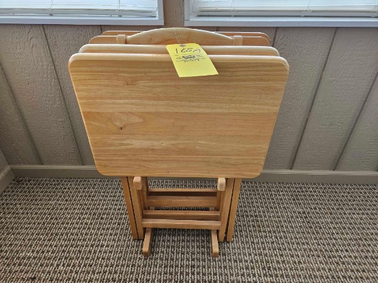 Wooden TV Trays with Stand