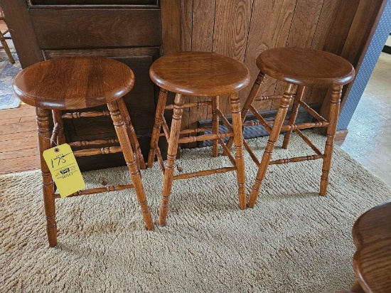 Three Wooden Stools