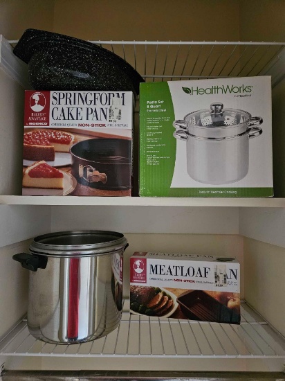 Meatloaf Pan, 8 Quart Stainless Pot, Springform Cake Pan, 8 Quart Pasta Pan