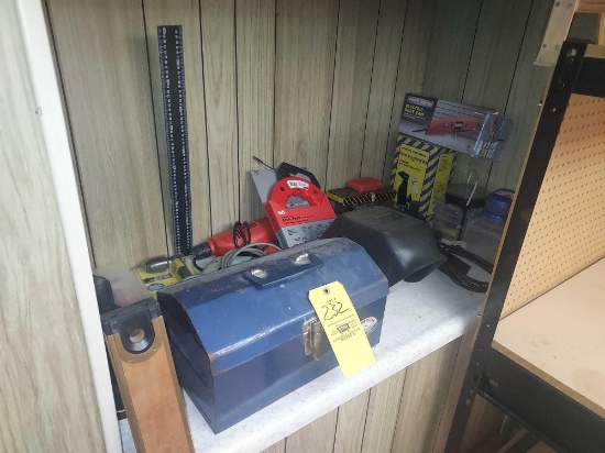 Assortment of Tools - Electric Tools, Toolbox, Drills, Air Spot Blaster, & more