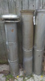 (3) pieces of used metal exhaust chimneys