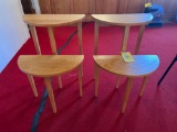 (4) Oak Side Tables
