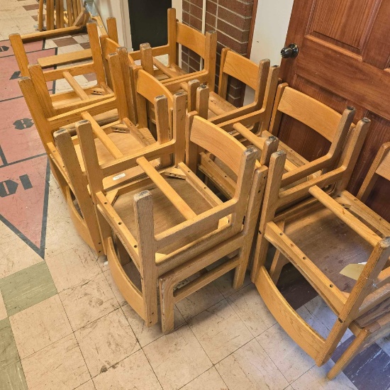 14 wood chairs