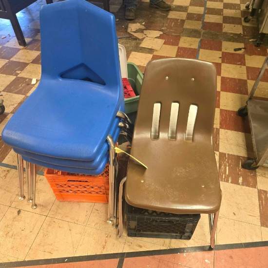 stack chairs - coolers - tote and crates
