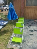 beach chairs- umbrella