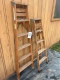 5 and 6 ft wood step ladders