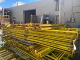 Pallet racking; 5 uprights 3ft. deep x 10ft. tall, 28 load beams 58in. x 3.5in.