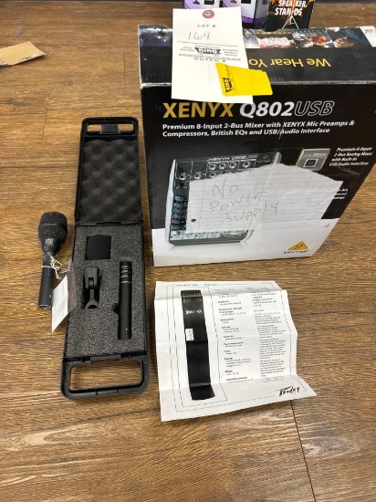 Peavey PM 480 Mic, Xenyx Q802 mixer(no power supply)