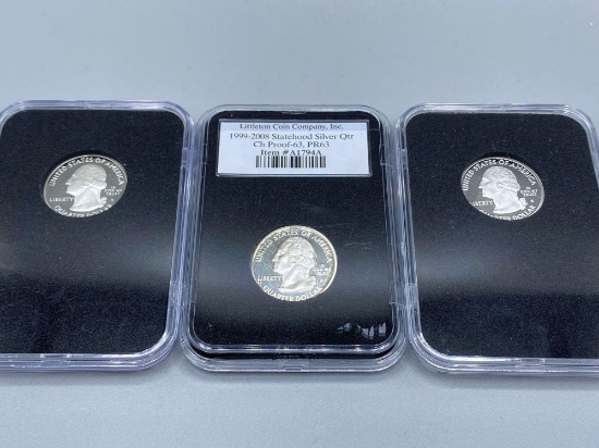 Graded Silver State Quarters PR63 bid x 3