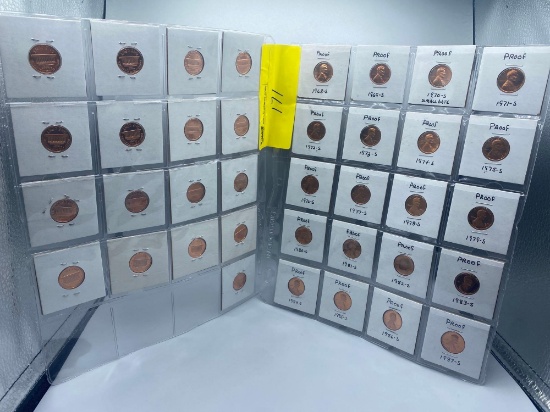 1968s to 2004s Proof Lincoln Head Cents