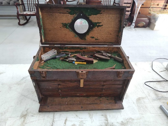 Early Oak Machinist Tool Box