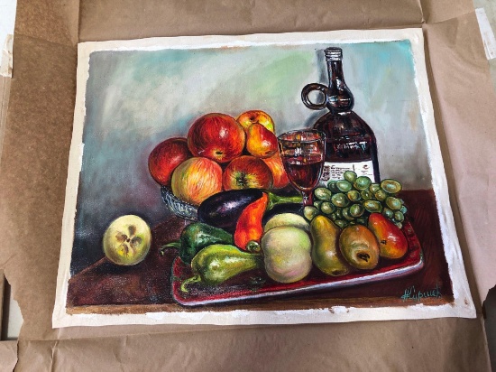 Kurhev 17X14 inch fruit oil on canvas
