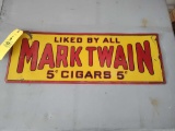 Mark Twain 5 Cent Cigar Embossed Tin Sign 28