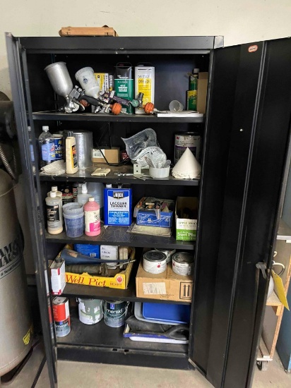 Sprays, Painting Supplies with Steel Cabinet