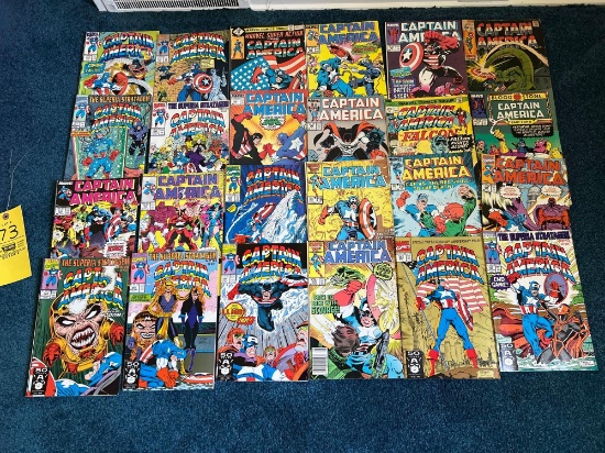 (24) Vintage Marvel Captain America Comic Books