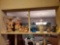 Contents of Shelf - Animal Figurines, Goose Girl Figurine, Angel Server, & Small Decor