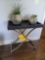 Uttermost metal base side table/tray with galvanized metal vases