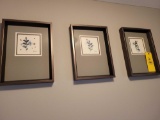 Set of 3 Vera botanical themed prints