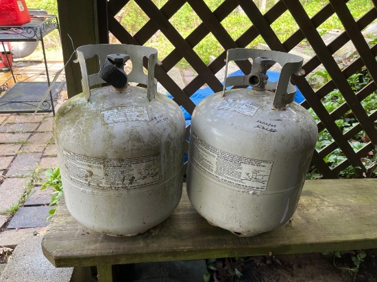 (2) empty propane tanks
