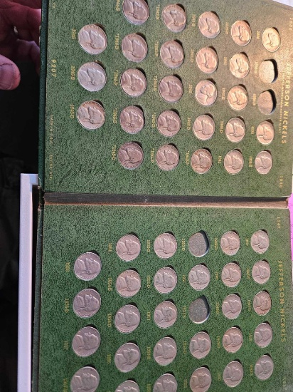 Partial book of Jefferson nickels
