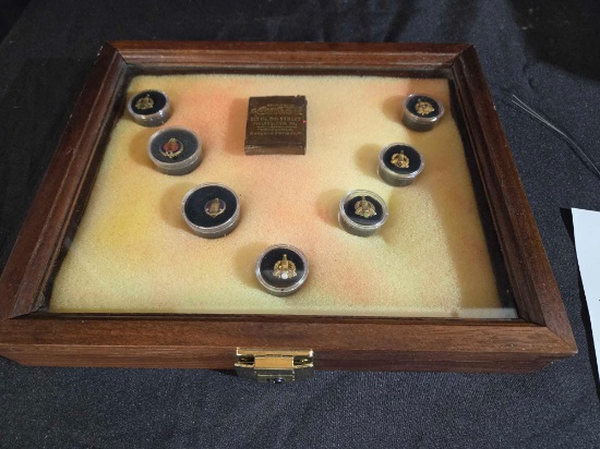 7 - 10k Coca Cola Service Pins & Matchbook w/ Display Case | Art ...