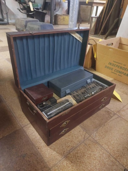 Small W.M. Rogers Woodworkers Toolbox & Contents