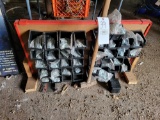 Organizers full of new bolt stock, sledge hammer