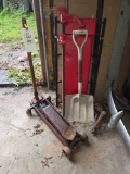 Floor Jack, Clamp, Creeper and Shovel