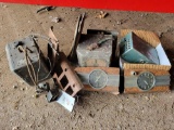 Group of automotive dashes radios, some packard