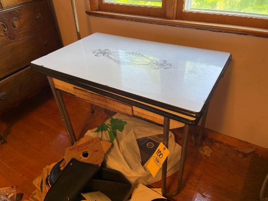 antique porcelain top table