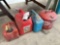 Vintage Gas Cans 1 metal 3 plastic