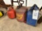 Vintage Gas Cans 1 metal 2 plastic