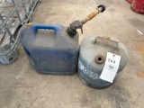 Vintage Gas Cans 3 total - 1 metal/ 2 plastic