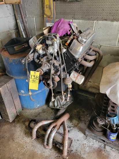 Ford 351 Windsor engine and stand