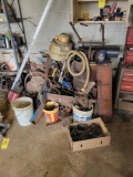 Large metal scrap pile with cut off pieces, barrel, and used parts