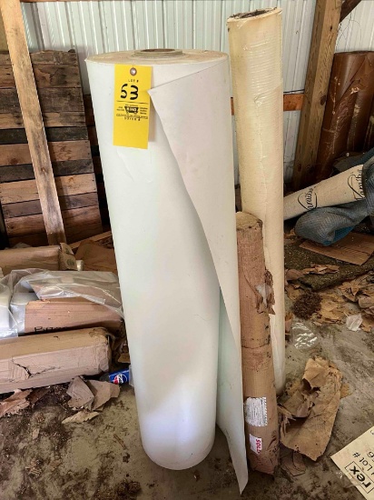 (1) white roll of plastic (8) thin clear plastic rolls